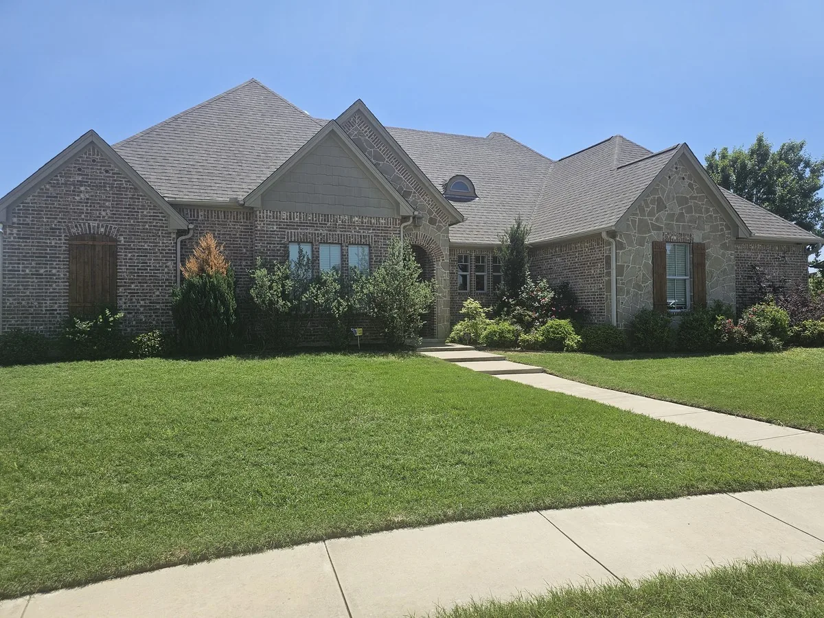 Recently completed residential roof installation in Johnson County, Texas